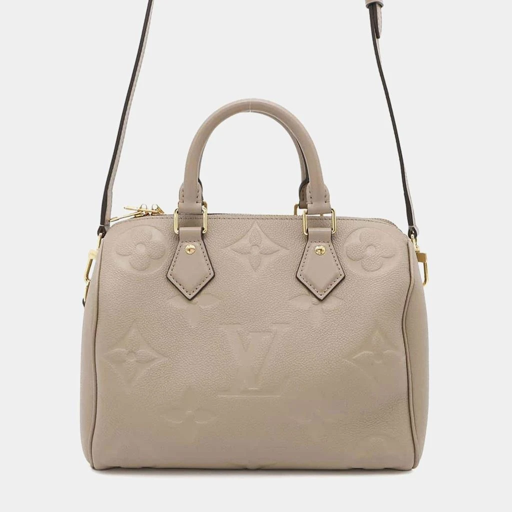 商品[二手商品] Louis Vuitton|Louis Vuitton Tourterelle Monogram Empreinte Leather Speedy Bandouliere 25 Satchel Bag,价格¥21232,第1张图片