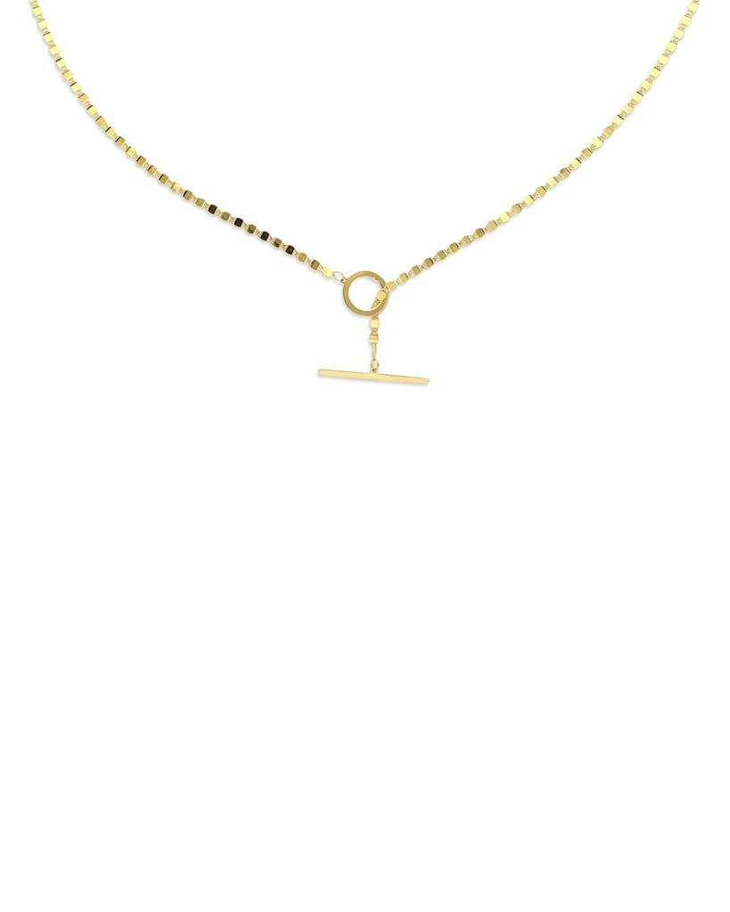 商品Moon & Meadow|14K Gold T Bar Valentino Necklace, 18",价格¥1492,第1张图片详细描述
