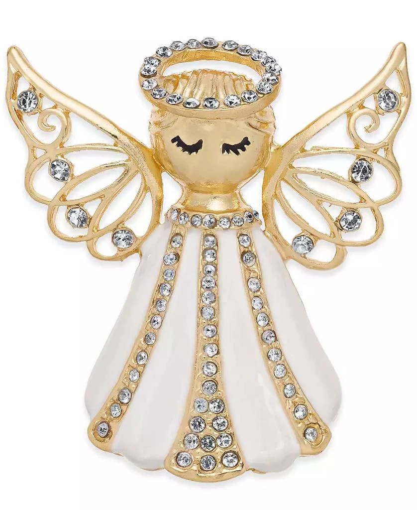 商品Charter Club|Gold-Tone Crystal Angel Pin, Created for Macy's,价格¥60,第1张图片