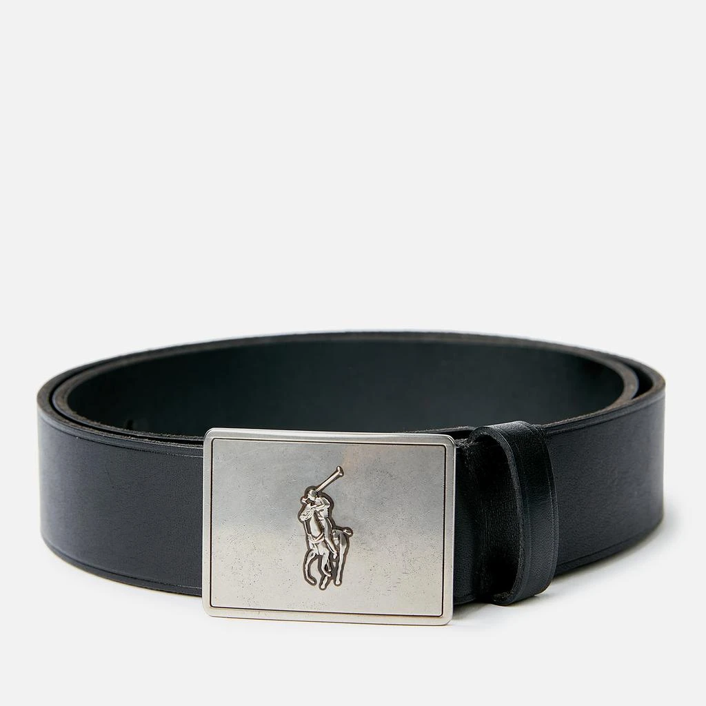 商品Ralph Lauren|Polo Ralph Lauren Men's Plaque Belt - Black,价格¥863,第1张图片