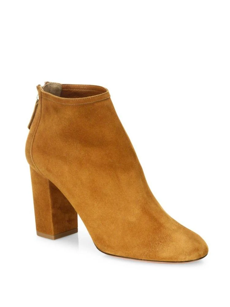 商品Aquazzura|Downtown Suede Block Heel Booties,价格¥1789,第1张图片