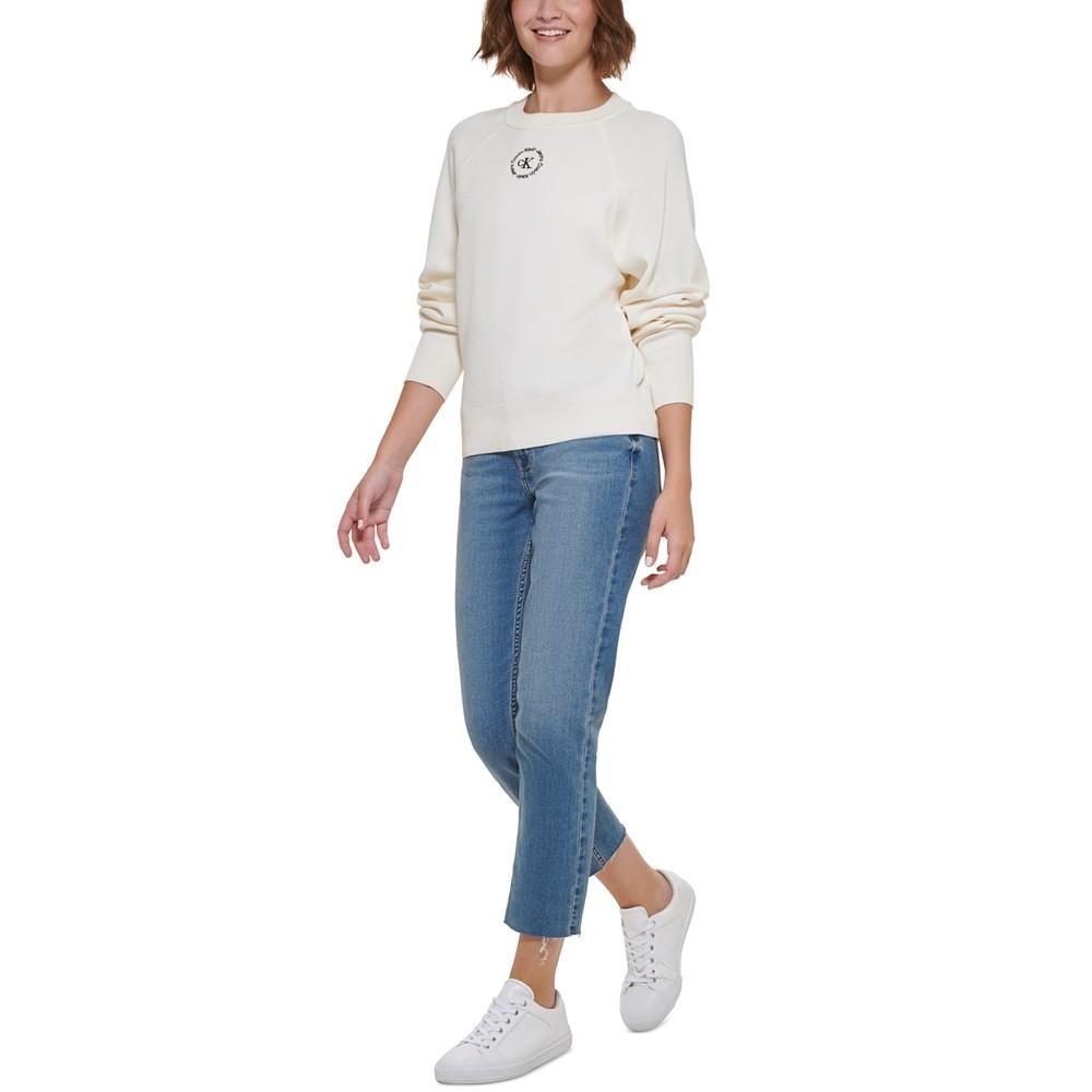 商品Calvin Klein|Women's Cotton Raglan-Sleeve Sweater,价格¥728,第6张图片详细描述