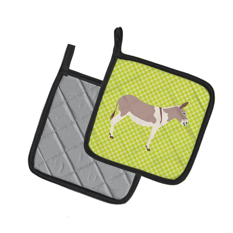 商品Caroline's Treasures|Australian Teamster Donkey Green Pair of Pot Holders,价格¥170,第2张图片详细描述
