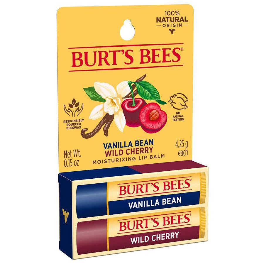 商品Burt's Bees|100% Natural Moisturizing Lip Balm Wild Cherry and Vanilla Bean,价格¥59,第5张图片详细描述