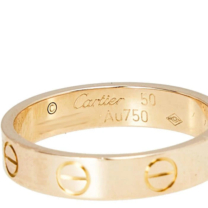 Cartier Love 18K Rose Gold Narrow Wedding Band Ring Size 50 商品