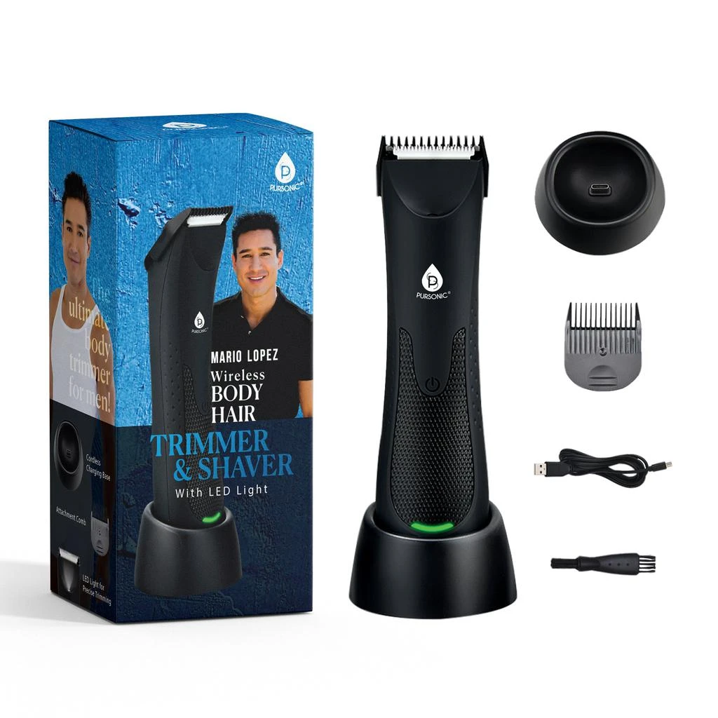 商品PURSONIC|Mario Lopez Wireless Body Hair Trimmer & Shaver,价格¥381,第3张图片详细描述