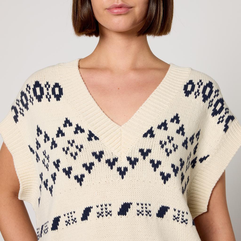 BTS Holiday Collection KNIT VEST Mサイズ ケーブルニットベスト（Ecru）|Sunspel