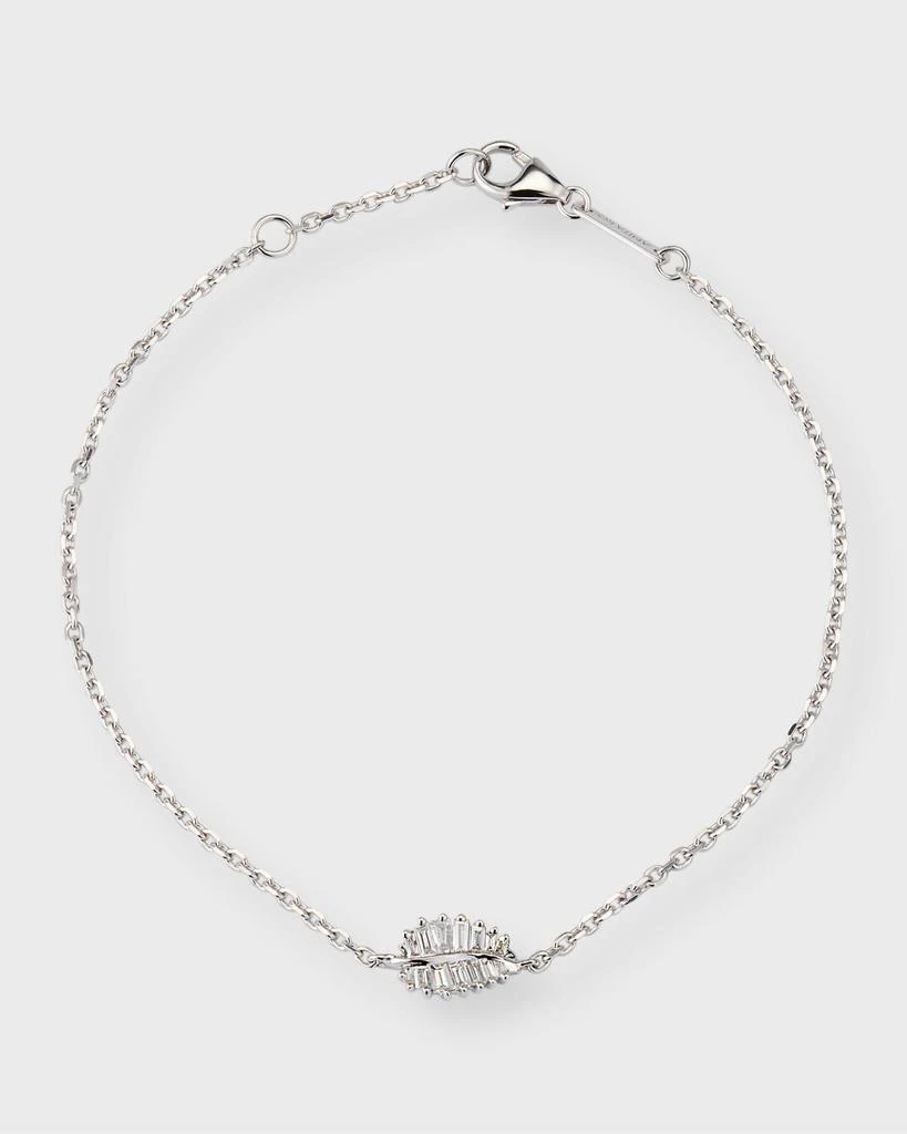 商品Anita Ko|18k White Gold Small Palm Leaf Bracelet,价格¥11321,第1张图片