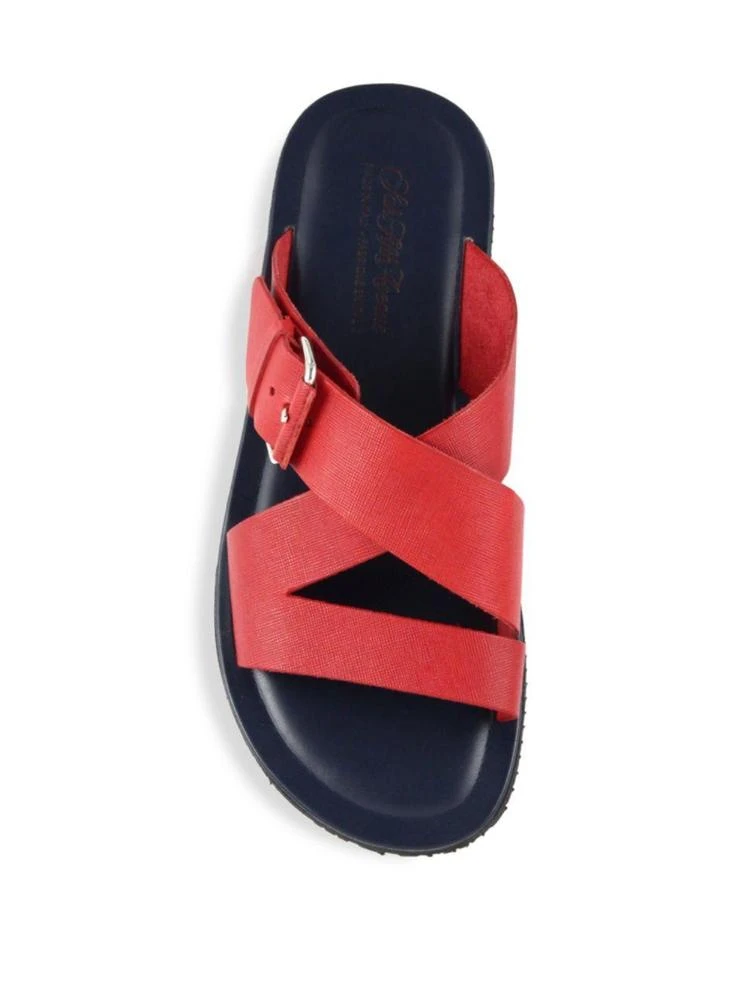 商品Saks Fifth Avenue|COLLECTION Cross-Strapped Leather Slide Sandals,价格¥830,第4张图片详细描述