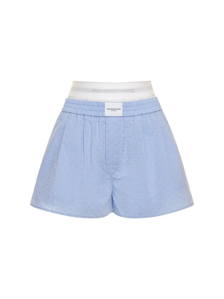 商品Alexander Wang|Cotton Boxer Shorts W/ Logo Elastic,价格¥1416,第1张图片