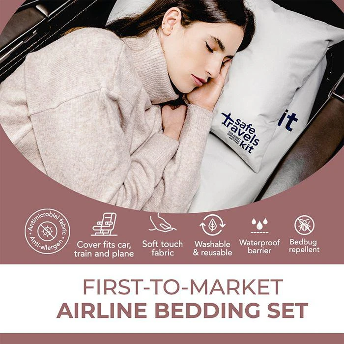 Luxury Travel Airplane Seat Cover & Pillow Case Set 商品