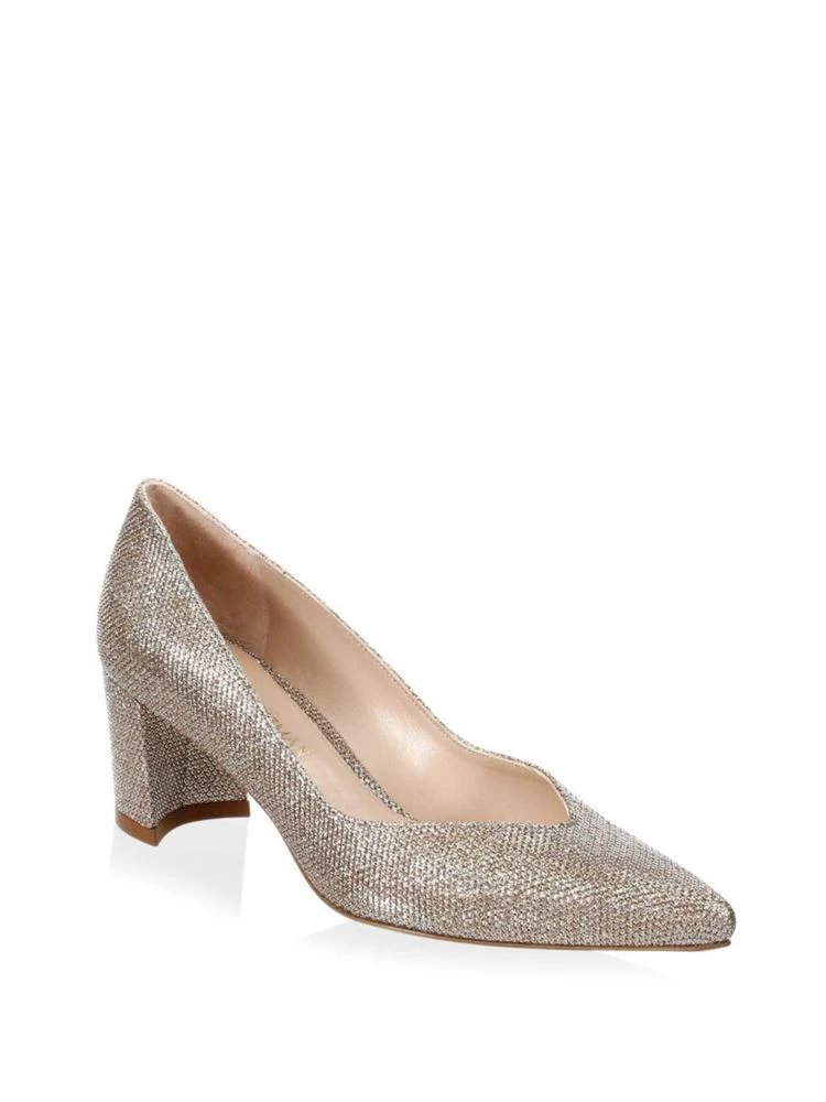 商品Stuart Weitzman|Everystep Metallic Leather Pumps,价格¥1125,第1张图片