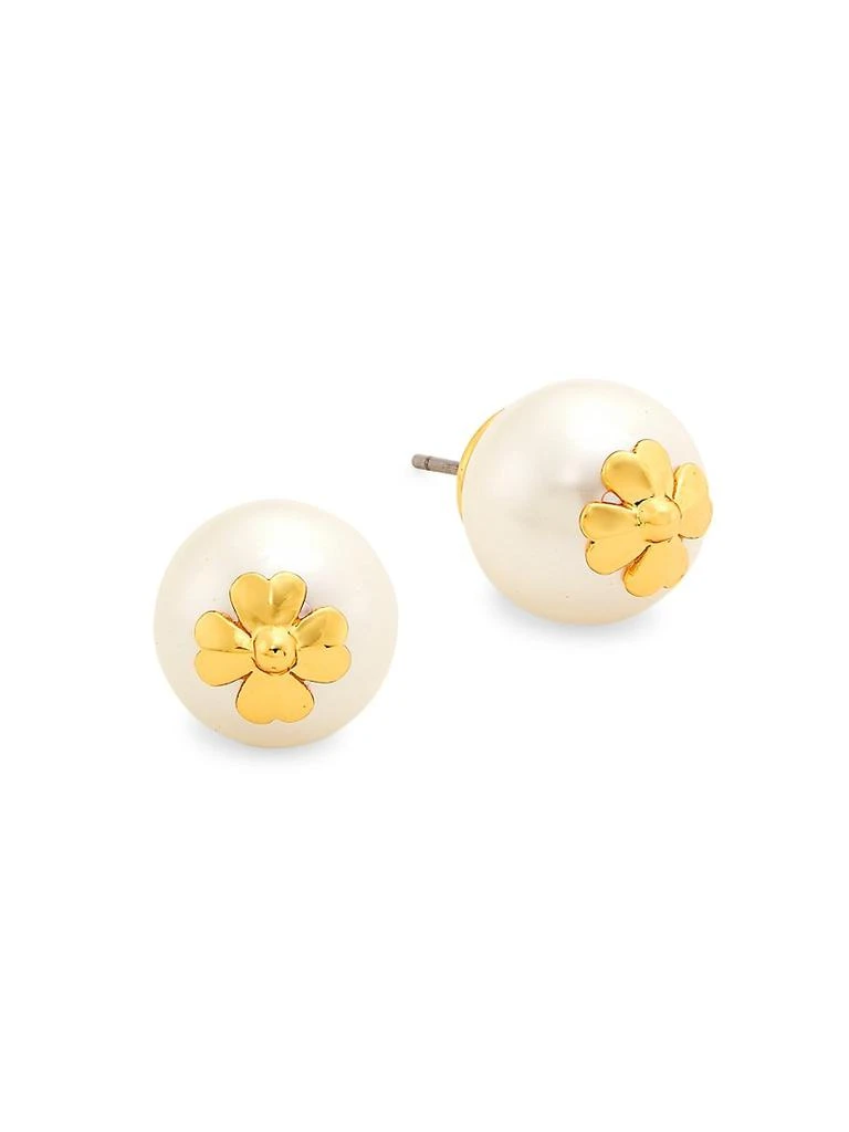 商品Kate Spade|Goldtone & Imitation Pearl Stud Earrings,价格¥355,第1张图片