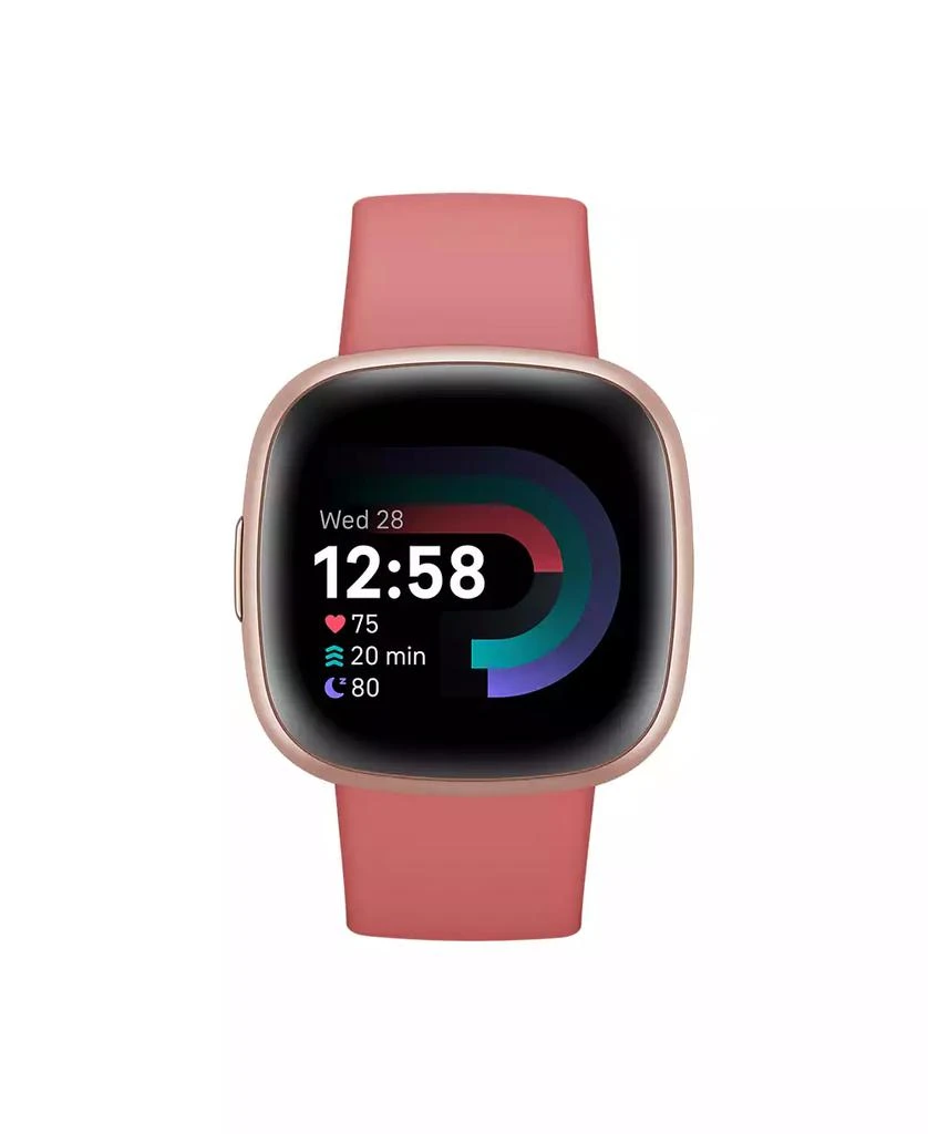 商品Fitbit|Versa 4 Pink Sand Copper Rose Smartwatch, 39mm,价格¥1495,第1张图片