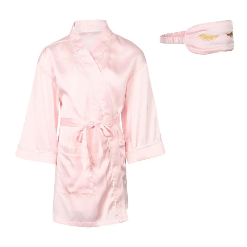 商品Angel's Face|Angels wings dressing gown with sleeping mask in pink,价格¥786,第1张图片