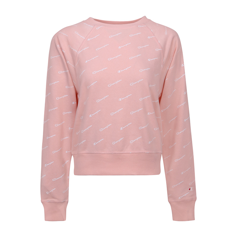 Champion 粉色棉、涤纶女士卫衣 111277-PL018商品第1张图片规格展示