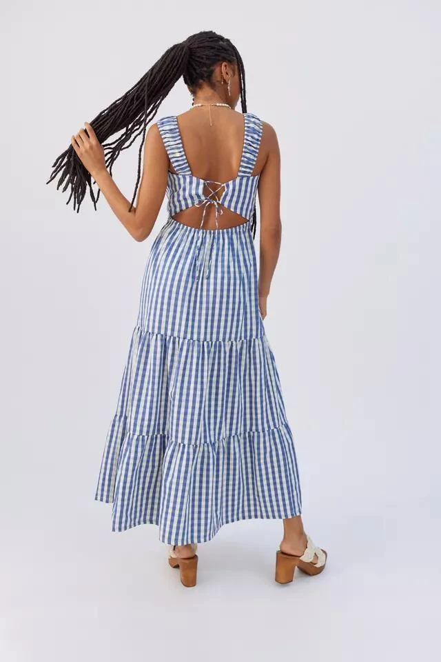 商品4SI3NNA|4SI3NNA Rosanna Gingham Maxi Dress,价格¥452,第4张图片详细描述