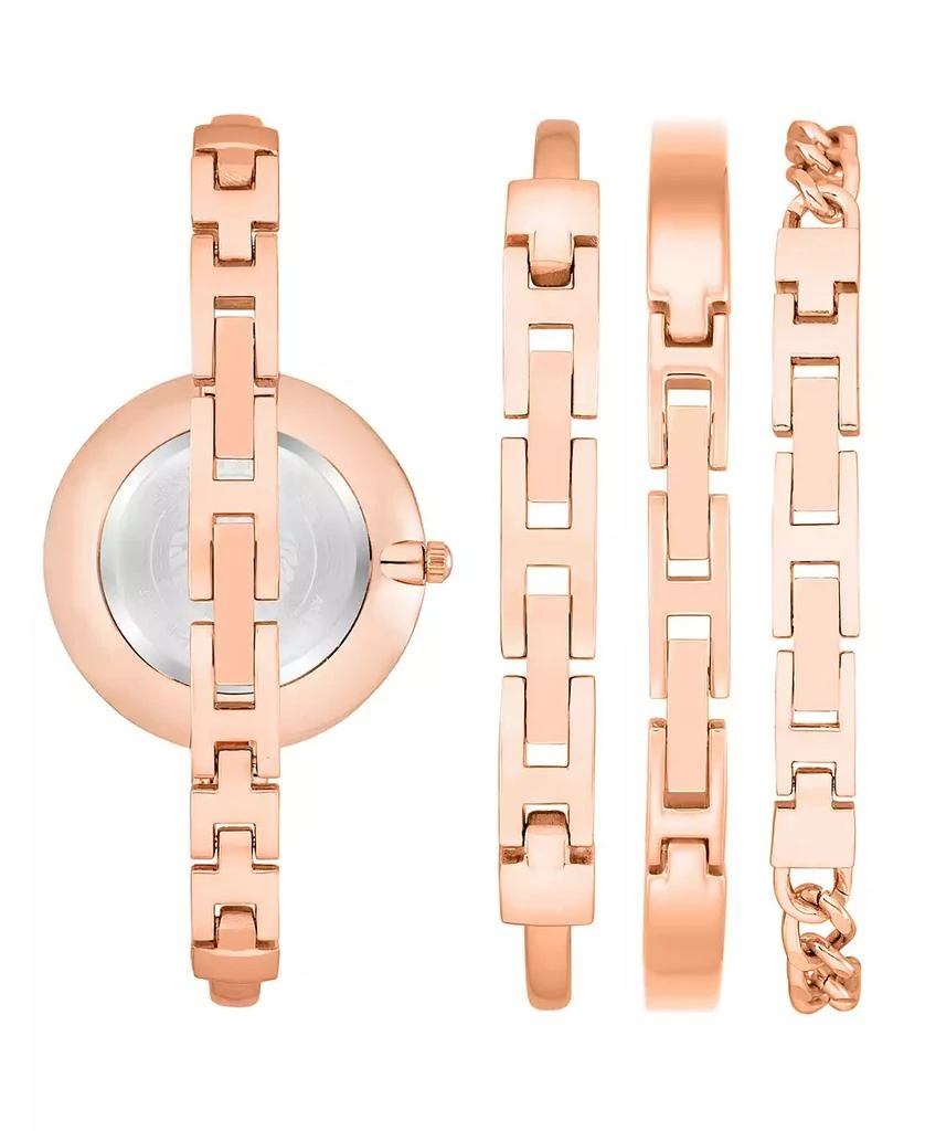 商品Anne Klein|Women's Rose Gold-Tone Alloy Bangle Fashion Watch 37mm Set 4 Pieces,价格¥1326,第3张图片详细描述