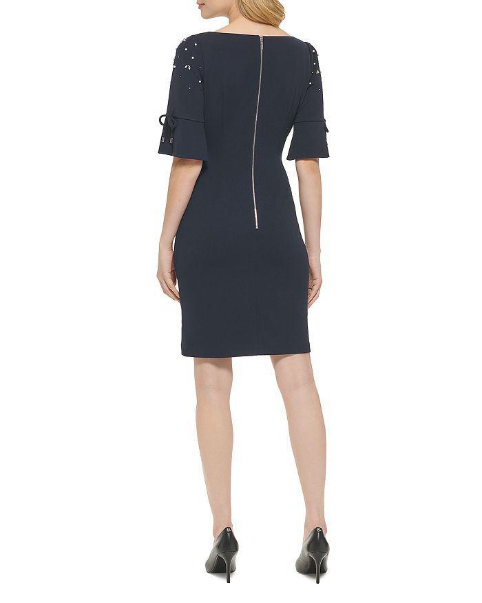 商品Karl Lagerfeld Paris|Rhinestone Detail Scuba Crepe Dress,价格¥1191,第5张图片详细描述