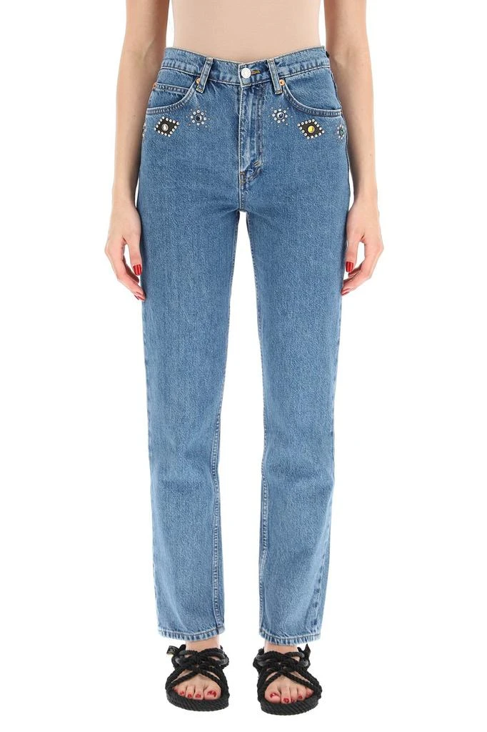 商品Re/Done|Re/done high-waist jeans with jewelled detailing,价格¥1789,第2张图片详细描述