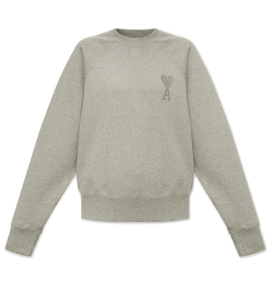 AMI Logo-Embroidered Crewneck Sweater商品第1张图片规格展示