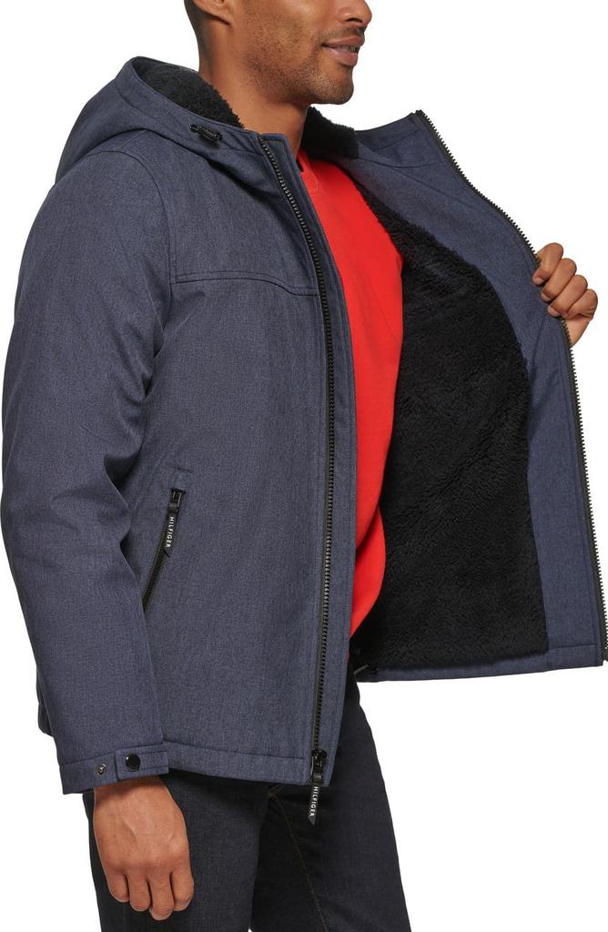 Faux Shearling Lined Hooded Jacket商品第3张图片规格展示