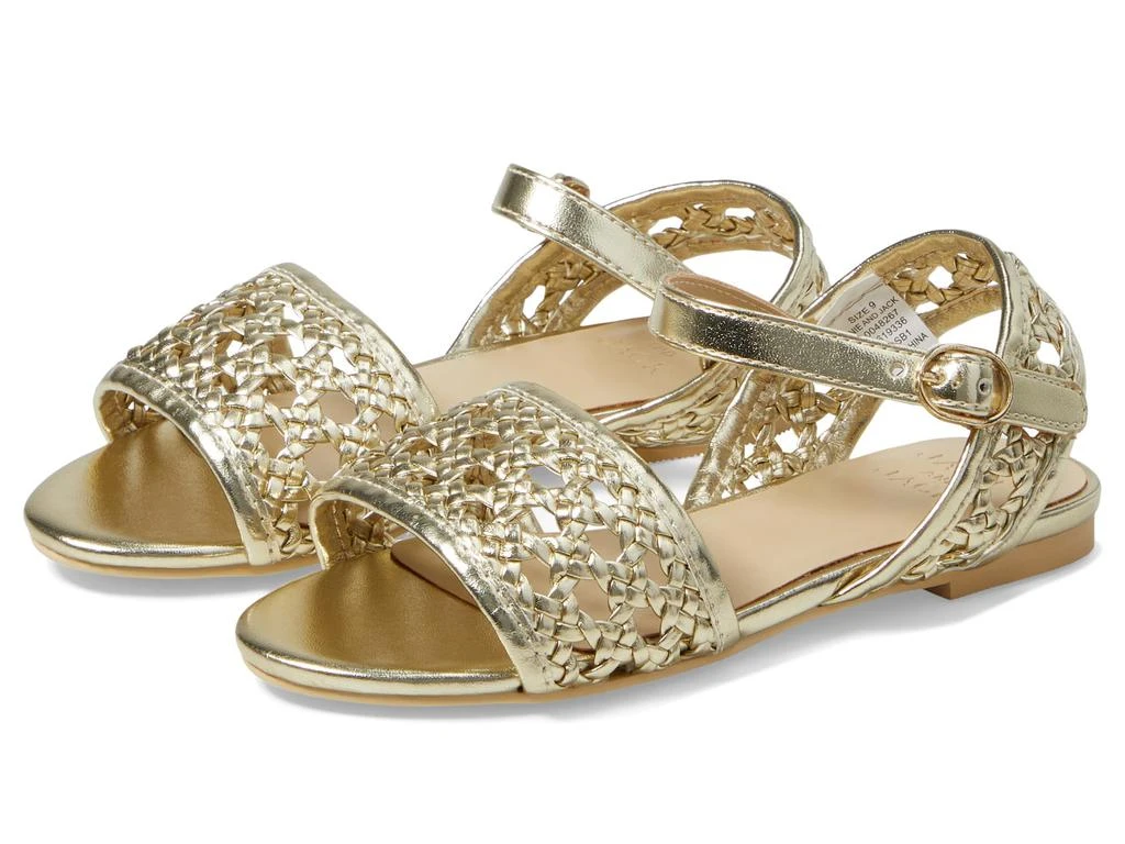 商品Janie and Jack|Metallic Basket Weave Sandals (Toddler/Little Kid/Big Kid),价格¥379,第1张图片