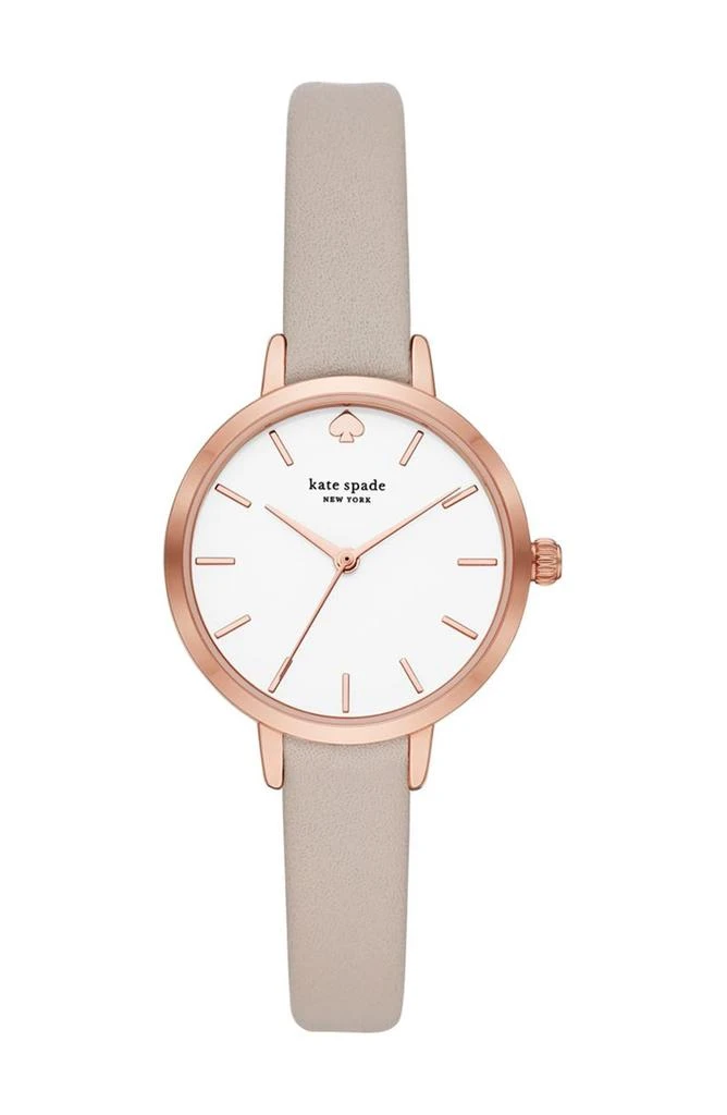 商品Kate Spade|women's metro leather strap watch, 30mm,价格¥891,第5张图片详细描述