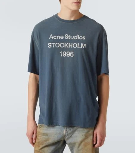 商品Acne Studios|Logo棉质与大麻纤维T恤,价格¥3075,第3张图片详细描述