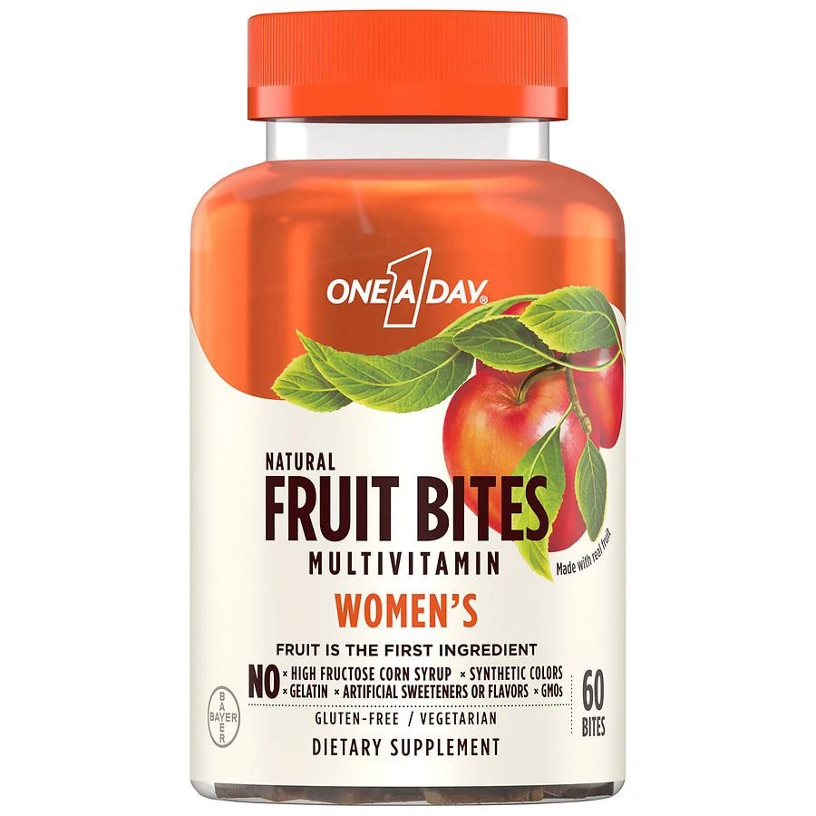 商品One A Day|Women¿s Natural Fruit Bites Multivitamin with Immune Health Support Apple,价格¥125,第1张图片