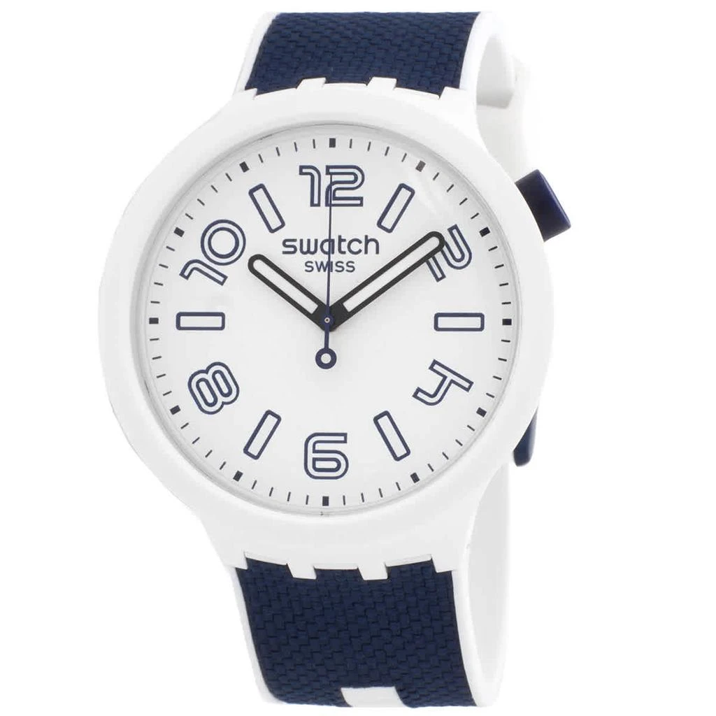 商品Swatch|Swatch Deep Snow Quartz White Dial Mens Watch SO27W102,价格¥580,第1张图片