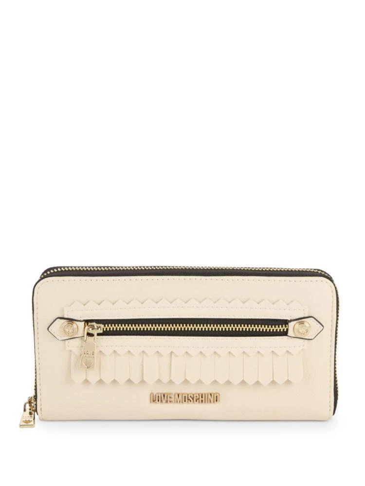 商品Moschino|Faux Leather Continental Zip-Around Wallet,价格¥629,第1张图片