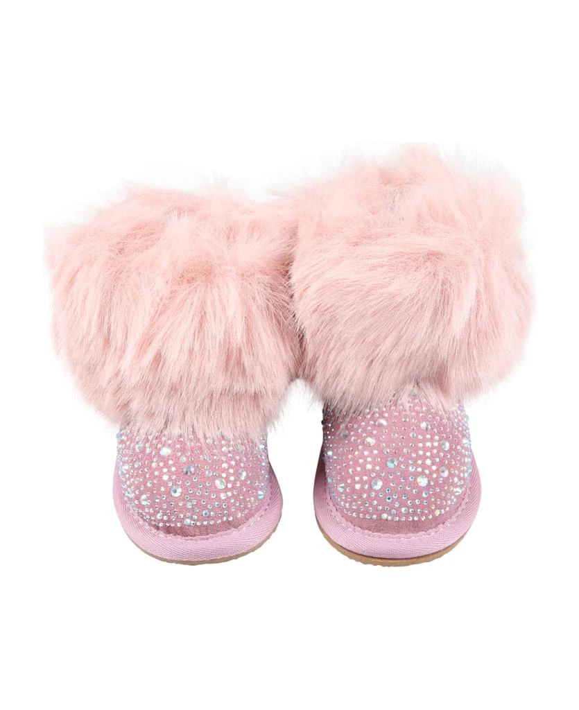 商品MONNALISA|Pink Boots For Girl With Rhinstones,价格¥1084,第2张图片详细描述