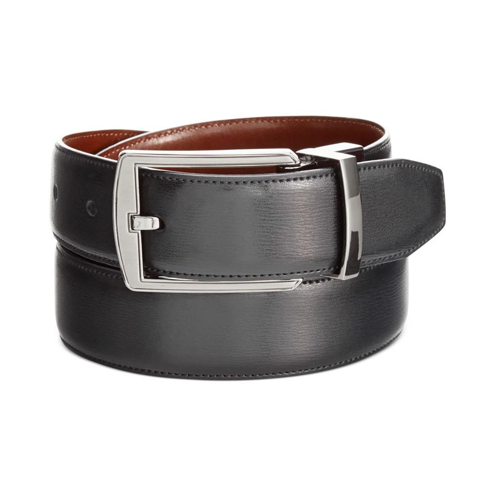 商品Perry Ellis|Men's Leather Big & Tall Reversible Feather Stitch-Edge Belt,价格¥316,第1张图片