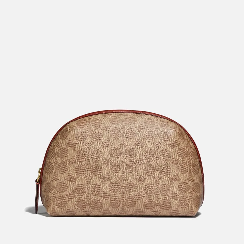 商品Coach|Coach Women's Crossgrain Julienne Cosmetic Case - Black,价格¥687,第1张图片详细描述