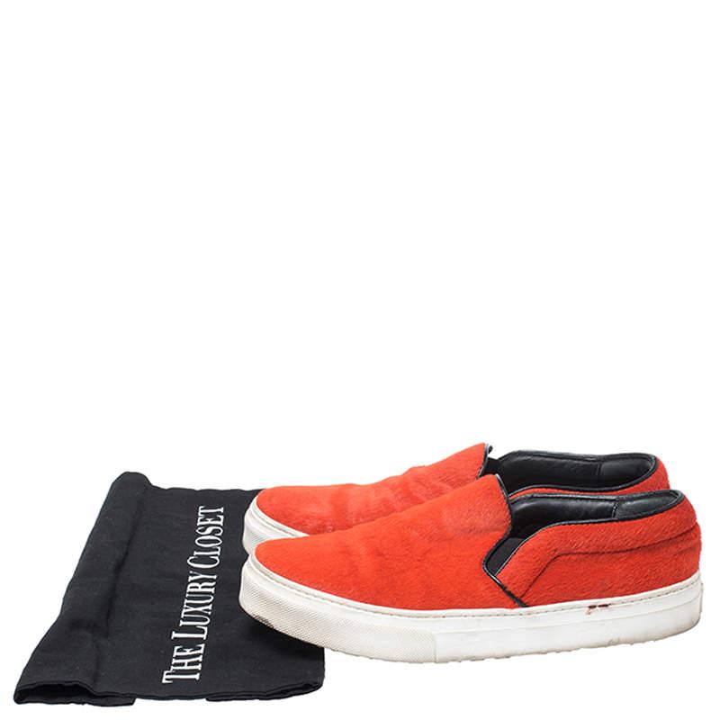 Celine Orange Calfhair Slip On Sneakers Size 38商品第8张图片规格展示