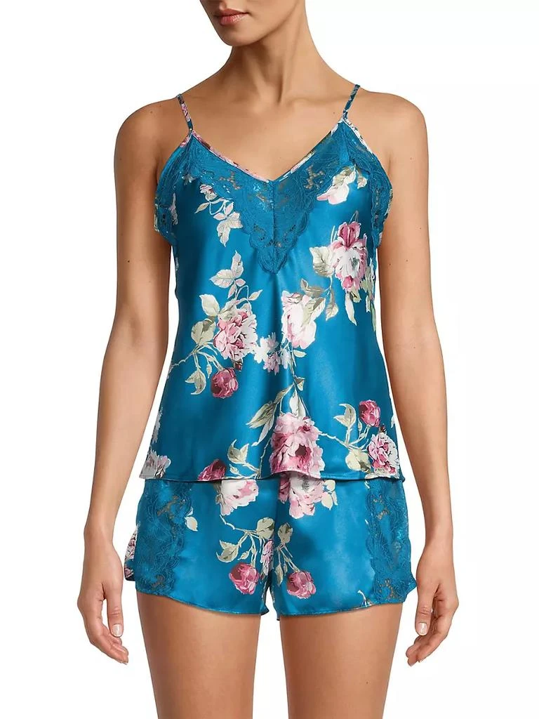 商品In Bloom|Breakfast At Tiffany's Printed Matte Satin Pajama Set,价格¥327,第3张图片详细描述