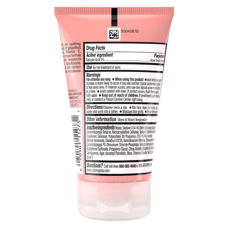 商品Neutrogena|Oil-Free Pink Grapefruit Acne Wash Face Scrub,价格¥36,第4张图片详细描述
