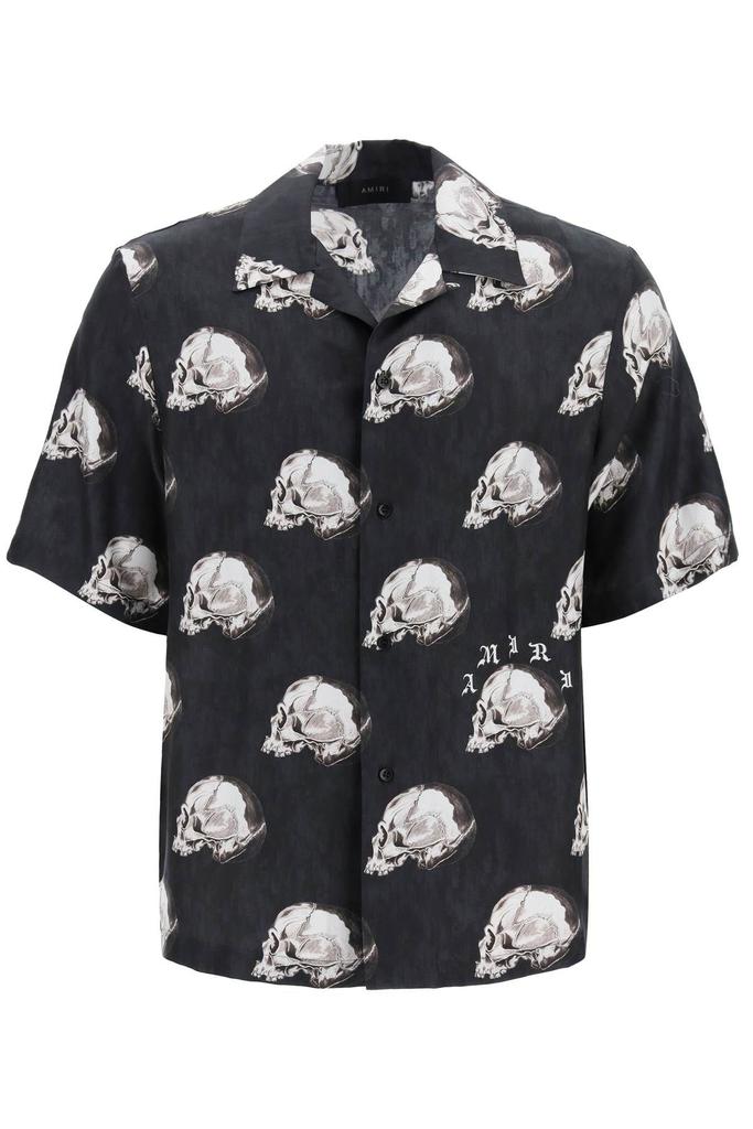 SKULL PRINT SILK BOWLING SHIRT商品第1张图片规格展示