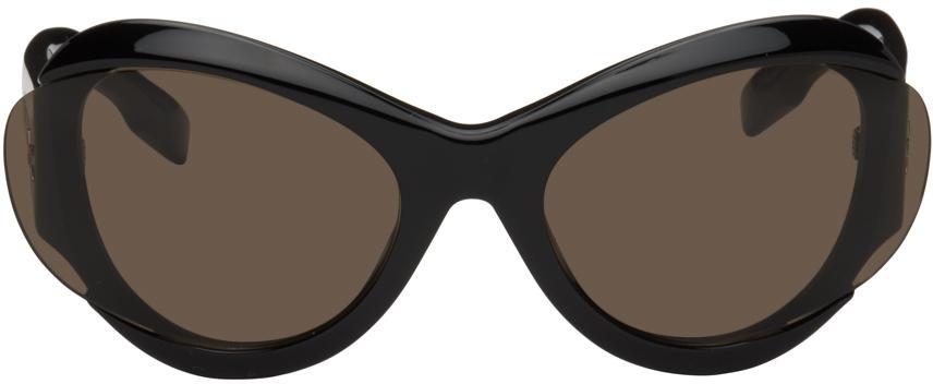 商品Alexander McQueen|Black Futuristic Sunglasses,价格¥1480,第1张图片