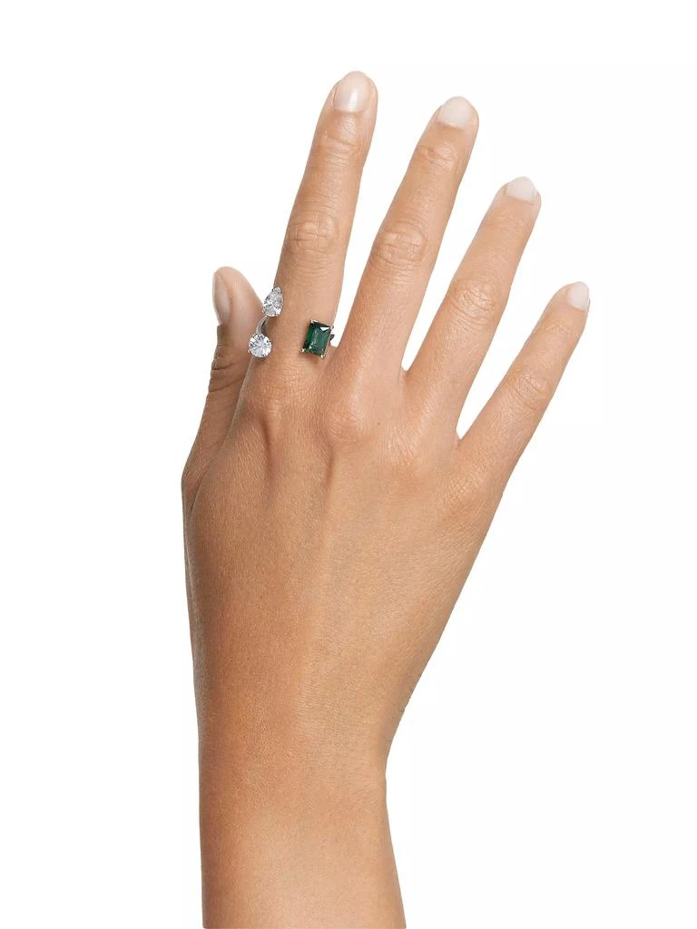 商品Swarovski|Mesmera Rhodium-Plated &amp; Swarovski Crystal Cuff Ring,价格¥891,第2张图片详细描述