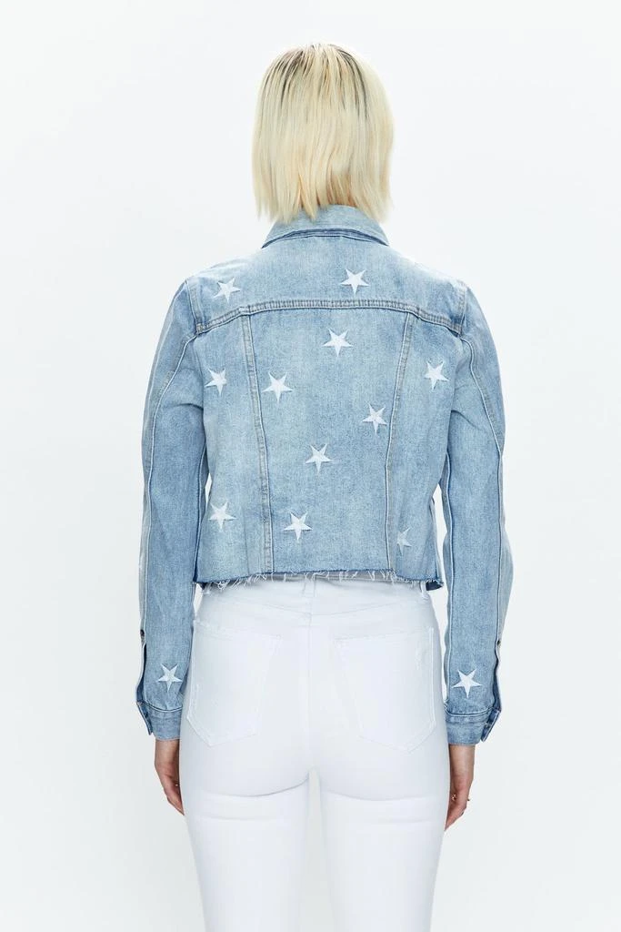商品Pistola Denim|Brando Star Embroidery Denim Jacket - Zodiac,价格¥615,第4张图片详细描述