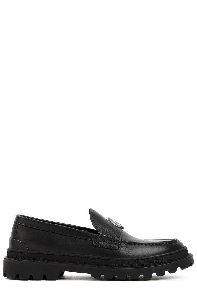 商品Dior|Dior Homme Logo Plaque Loafers,价格¥5171,第1张图片