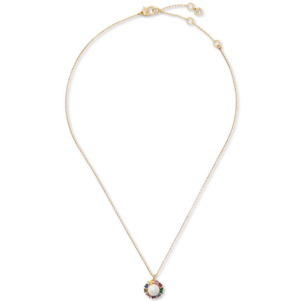 Candy Shop Imitation Pearl Halo Pendant Necklace, 17" + 3" extender商品第2张图片规格展示