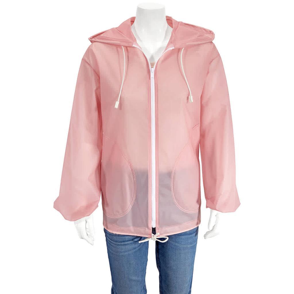 商品Burberry|Ladies Transparent Hoodie In Rose Pink,价格¥7080,第1张图片