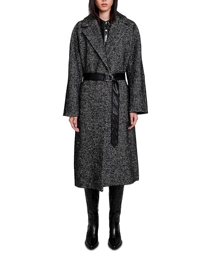 商品Maje|Givron Herringbone Coat,价格¥5468,第1张图片详细描述