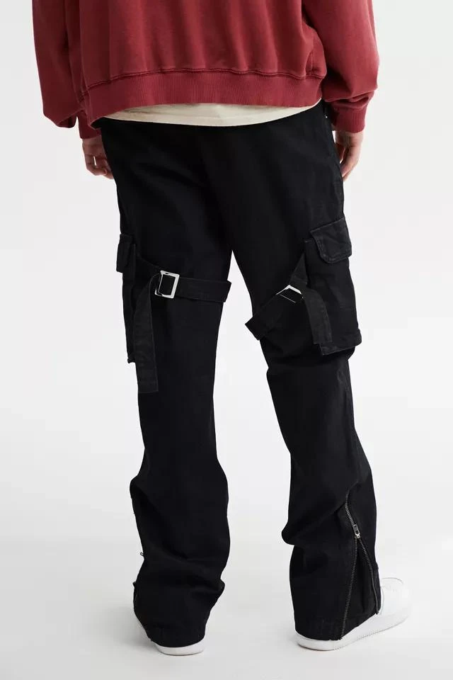 商品BDG|BDG Slim Flared Cargo Jean – Waxed Coated Black,价格¥739,第4张图片详细描述