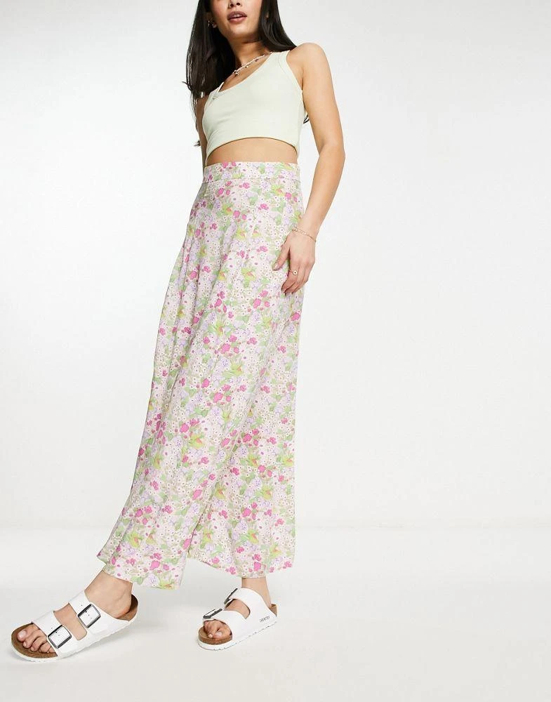 商品& Other Stories|& Other Stories maxi skirt in pink floral print,价格¥369,第1张图片
