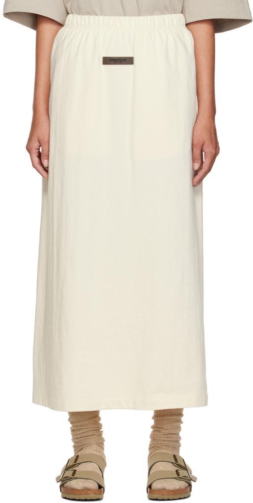 商品Essentials|Off-White Drawstring Midi Skirt,价格¥826,第1张图片