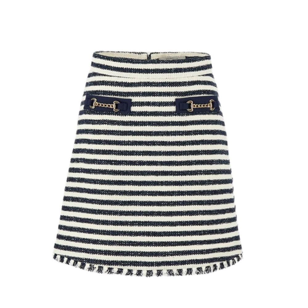 Marella Abbazia Stripe Tweed Skirt商品第1张图片规格展示